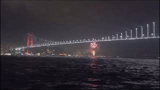 Happy New Year Ceremony Live From Bosphorus Bridge Istanbul Turkey [upl. by Anatniuq]