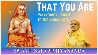 That You Are  Vakya Vritti  Part 5  Swami Sarvapriyananda [upl. by Keemahs842]