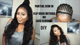 HOW TO PARTIAL SEW IN FLIP OVER METHOD Ft beauty forever hair [upl. by Lowndes810]