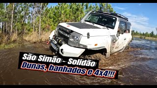 TRILHA 4X4  PRAIA DE SÃO SIMÃO  PRAIA DA SOLIDÃO  RS troller mitsubishi ford dji 4x4 [upl. by Brunn]