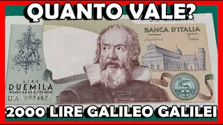 2000 Lire Galileo Galilei Banconota di Carta da Duemila Lire Qual è il Valore Quanto Vale [upl. by Elbring74]