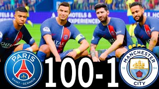 FIFA 25 MESSI RONALDO NEYMAR amp MBAPPE  ALL STARS  PSG 1000 MANCHESTER CITY fc25 [upl. by Aneehsram]