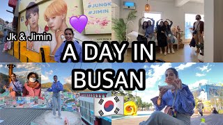 🇰🇷A DAY IN BUSAN first time visiting Busan vlog💜 [upl. by Ahsad]