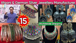 Premium Afghani amp German Silver Oxidized Jewellery Collection 2024  Trendy Oxidised Jewellery [upl. by Rubetta7]