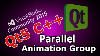 Qt5 C Creating Parallel Animation Group QParallelAnimationGroup 21 [upl. by Ellednahc]