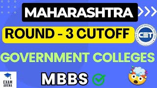 Maharashtra NEET 2024 Counseling Cutoff Round 3 Government Clgs 🔥 trending viralvideo video neet [upl. by Coney449]