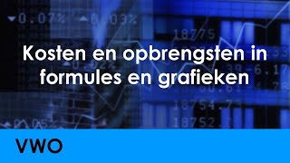 Kosten en opbrengsten in formules en grafieken  Economie voor vwo  Vraag en Aanbod [upl. by Oine]