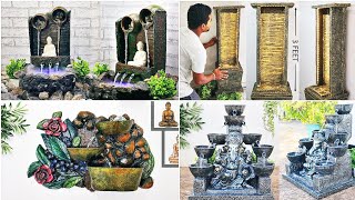 Cemented Craft  Awesome 4 Best Homemade Indoor Strongest Waterfall Fountains  Cemented Life Hacks [upl. by Otxilac]