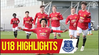 U18 Highlights  Manchester United 20 Everton  The Academy [upl. by Neelrak]