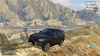 GTA 5  Toyota Fortuner Legender Realistic Offroading  GTA 5 Fortuner Legender Off Road  GTA V [upl. by Eolanda]