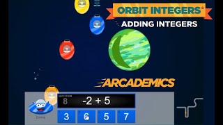 ORBIT INTEGERS ARCADEMICS  Math Game Online for Children [upl. by Barth88]