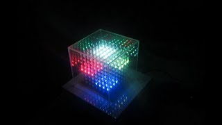 RGB LED CUBE 8x8x8  VU METER [upl. by Marka]