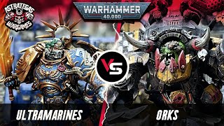 ⭐️INFORME WARHAMMER 40k⭐️Ultramarines VS Orks  Fuerza de choque 2000pts [upl. by Lamok162]