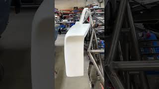 Camburg Racing race truck getting a new fiberglass body mounted [upl. by Recnal917]