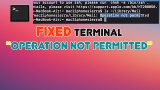 Fix Operation not permitted error in Mac terminal and iterm [upl. by Robinette]