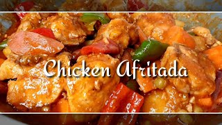 CHICKEN AFRITADA  HOW TO COOK CHICKEN AFRITADA  SIMPLE AND EASY RECIPE  afritadangmanok [upl. by Aerol]