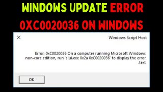 How to Fix Windows Update Error 0xc0020036 on Windows 11 [upl. by Hseyaj340]