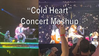 Cold Heart Dua Lipa Elton John Concert Mashup [upl. by Ynohtnaluap]