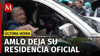 AMLO abandona Palacio Nacional y se dirige a su casa de Tlalpan [upl. by Lumpkin629]