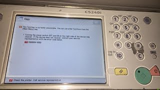 How do you clear error code E00040000 Canon iR Advance C5035C5045C5035C50305250 [upl. by Eimarej]