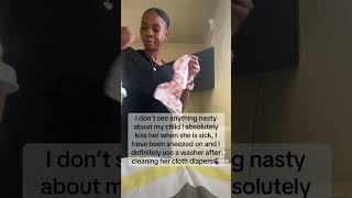 Cloth Diapering is not nasty moms‼️🤱🏽🧺 likeandsubscribe clothdiaperingmama newborn [upl. by Jolenta803]