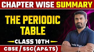 CLASSIFICATION OF ELEMENTS THE PERIODIC TABLE  Chapter Wise Summary   Class 10CBSESSC APampTS [upl. by Prichard]