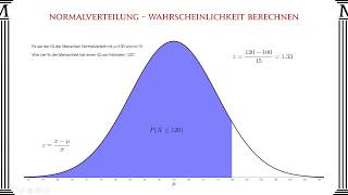 Normalverteilung Wahrscheinlichkeit berechnen  Mathago [upl. by Albert]