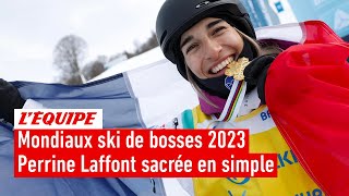 La reine du ski de bosses Perrine Laffont sacrée championne du monde en simple [upl. by Joelle]