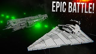 UNSC INFINITY vs IMPERIAL STAR DESTROYER  EPIC Battle  Space Engineers [upl. by Christoper]