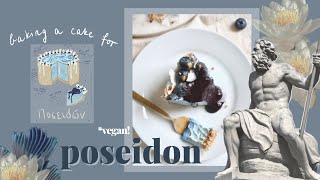 baking a cake for poseidon vegan nobake blue cheesecake recipe [upl. by Dajma]