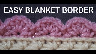 EASY CROCHET BLANKET BORDER [upl. by Zilber]