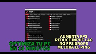 El MEJOR⚡OPTIMIZADOR para Windows 10  11 2022 Aumentar FPS Fortnite  Valorant ✔️ACTUALIZADO [upl. by Ynafit]