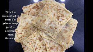 Thermomix  Crêpes feuilletées  Msemens au TM6 [upl. by Libyc503]