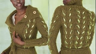 14 Ribbon Cable Cardi Vogue Knitting Fall 2011 [upl. by Inahpit]