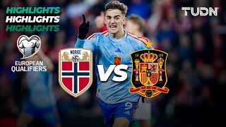 Noruega vs España  HIGHLIGHTS  UEFA Qualifiers 2023  TUDN [upl. by Iramo376]