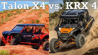 Kawasaki KRX 4 vs Honda Talon x4  Which UTV is Right for You [upl. by Acinomahs]