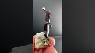 Rutile with Aegirine on Matrix from Pakistan  Fine Art Minerals  Rutile [upl. by Ytsenoh]