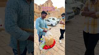 Tasty Indian street food in Jaisalmer India jaisalmerfort jaisalmer rajasthan food indianfood [upl. by Hanforrd]