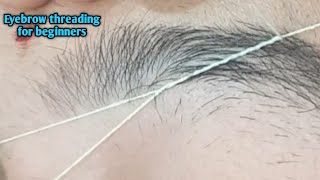 Eyebrow threading tutorial for beginners [upl. by Violeta]