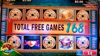 China Mystery 2 Bonuses  ★ Konami 1c Video Slot in San Manuel Casino [upl. by Cimah]