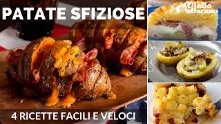 RICETTE CON PATATE 4 idee facili e veloci [upl. by Edyak]