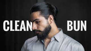 The Cleanest Man Bun Tutorial  Formal Long Hairstyles for Men  Mens Hair [upl. by Gazzo]