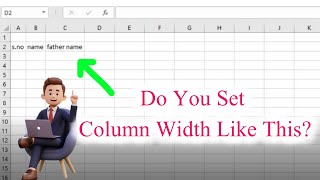 How to Set Column Width in Excel [upl. by Yelsek]