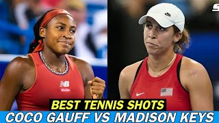 Coco Gauff Vs Madison Keys Best Tennis Shots  Tennis Highlights 2024 [upl. by Attela]