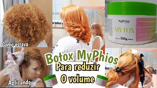 APLICANDO BOTOX MYPHIOS para REDUZIR o VOLUME CABELO CACHEADO RUIVO nova embalagem [upl. by Ashla253]