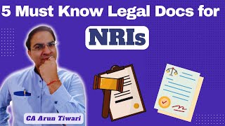 5 legal documents every NRI Must have [upl. by Kaasi]