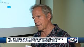 Career fair in Concord features Mike Rowe aims to get students interested in working in trades [upl. by Ajin]