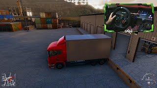 Scania G440  Delivery brick modoHistoria43  Truck amp Logistics Simulator  Logitech G29 gameplay [upl. by Berghoff]