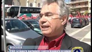 BISCEGLIE  Cgil sciopero nazionale contro manovra economica [upl. by Thurmann257]