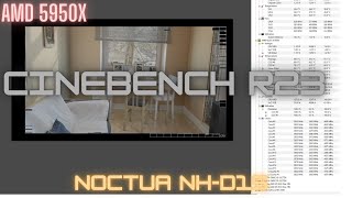 AMD 5950X  Noctua NHD15  CineBench R23  Multicore [upl. by Elawalo547]